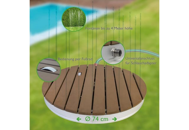 Summer Fun Outdoor Gartendusche Shower UP runde Platte Ø 74 cm