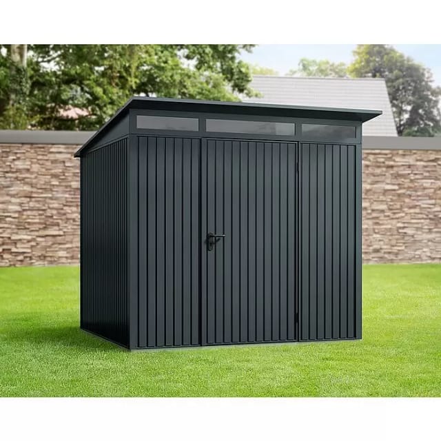 Hörmann Gerätehaus Trend mit Pultdach Typ 2 RAL7016 Anthrazitgrau Einzeltür