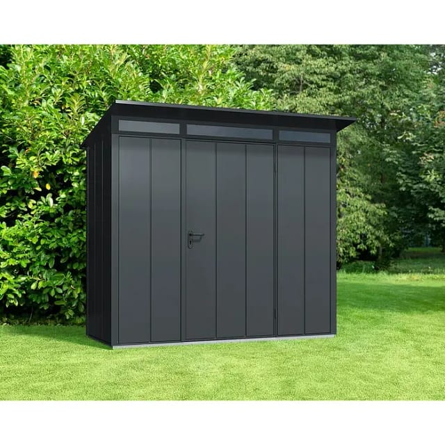 Hörmann Gerätehaus Elegant mit Pultdach Typ 1 RAL7016 Anthrazitgrau Einzeltür