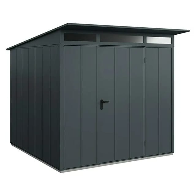 Hörmann Gerätehaus Elegant mit Pultdach Typ 2 RAL7016 Anthrazitgrau Einzeltür