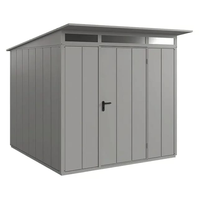 Hörmann Gerätehaus Elegant mit Pultdach Typ 2 RAL9007 Graualuminium Einzeltür