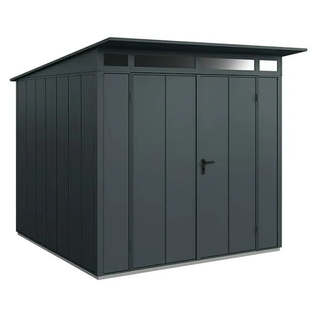 Hörmann Gerätehaus Elegant mit Pultdach Typ 2 RAL7016 Anthrazitgrau Doppeltür