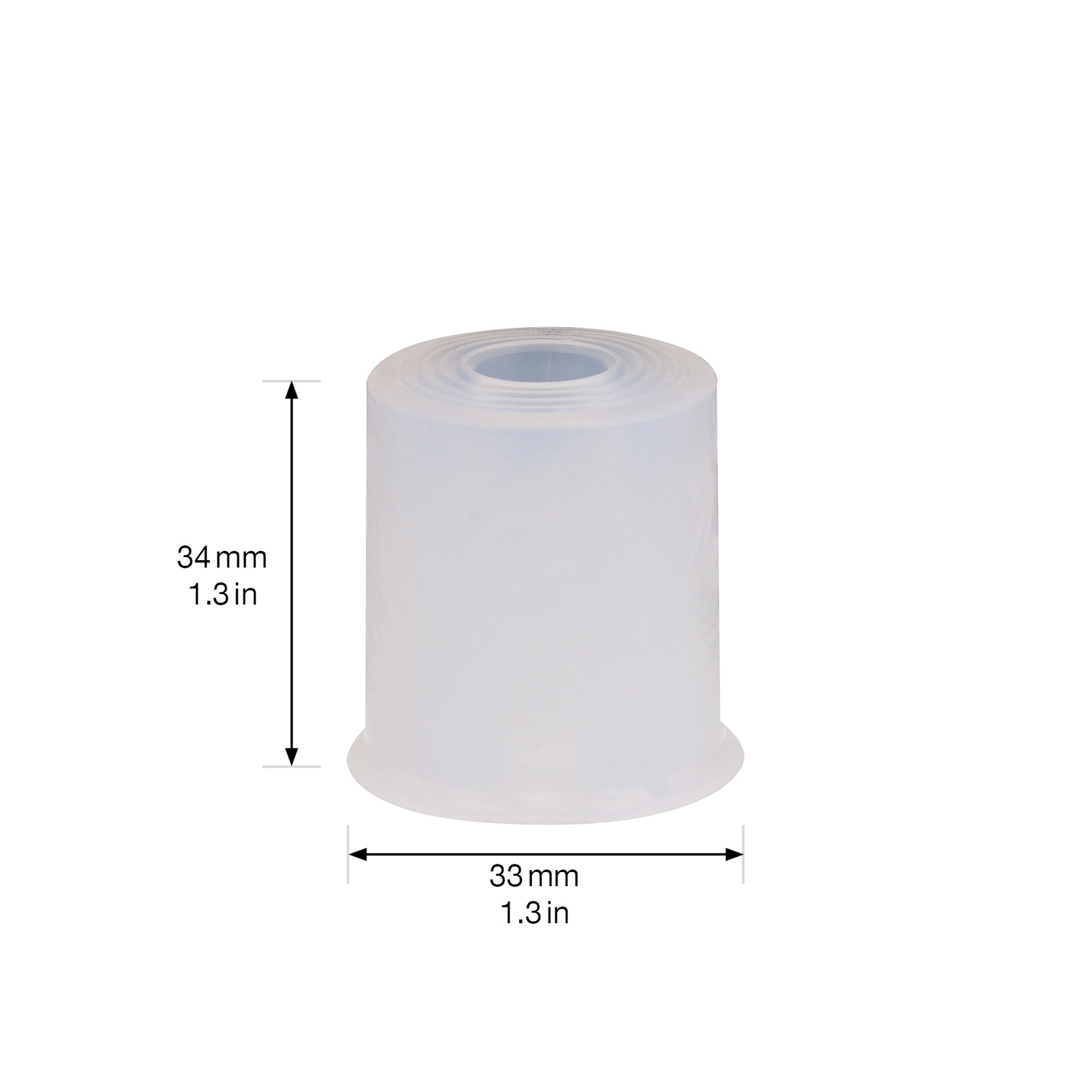 Wagner Boden-/Wandtürstopper Vulkano Ø 35 mm x 35 mm Gummi Transparent Bild 2