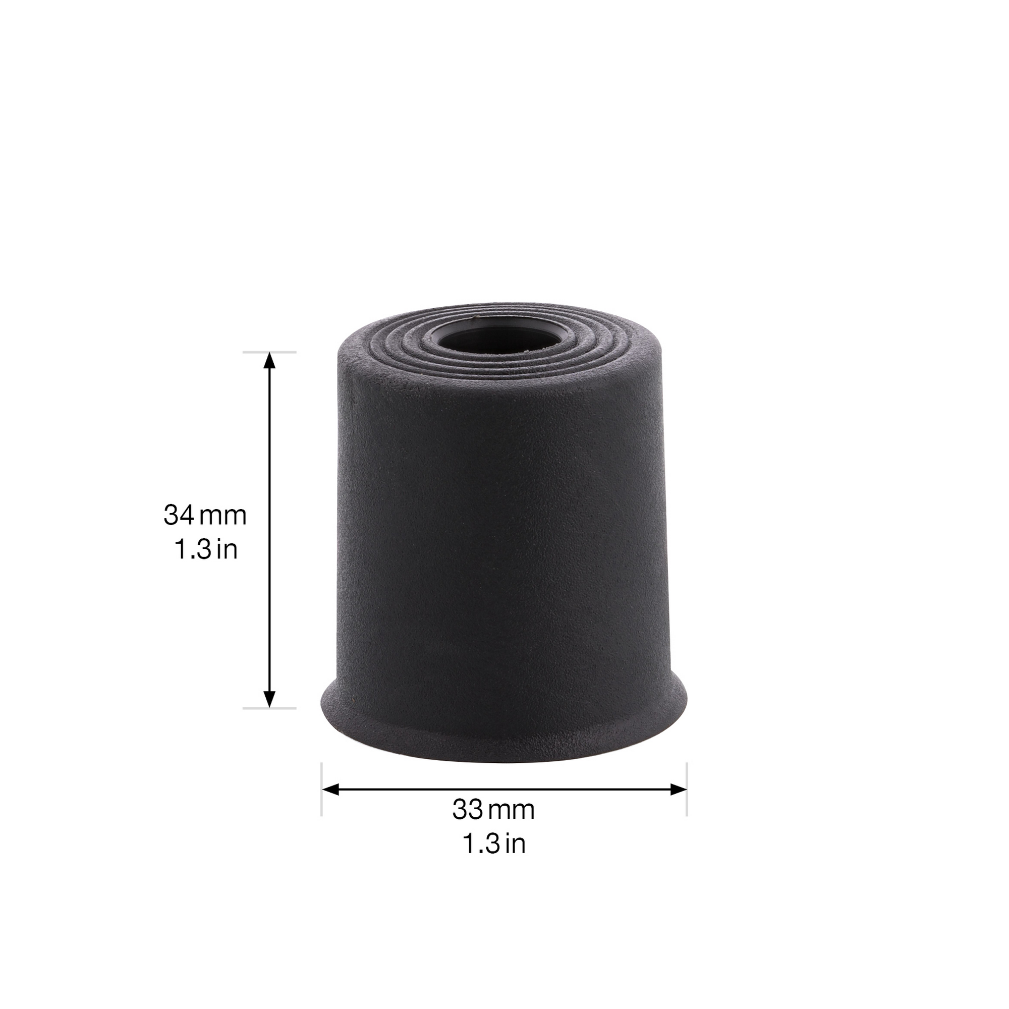 Wagner Boden-/Wandtürstopper Vulkano Ø 35 mm x 35 mm Gummi Schwarz Bild 2