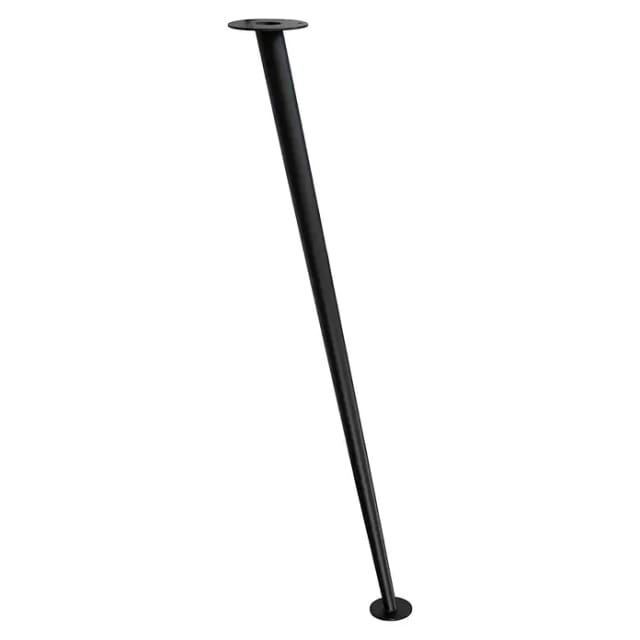 Wagner Möbelfuß Schräg 80er Jahre Stil Ø 65 mm x 710 mm Schwarz Matt