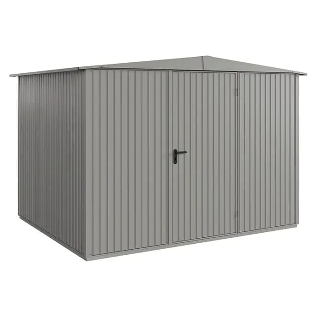 Hörmann Gerätehaus Trend mit Satteldach Typ 3 RAL9007 Graualuminium Einzeltür