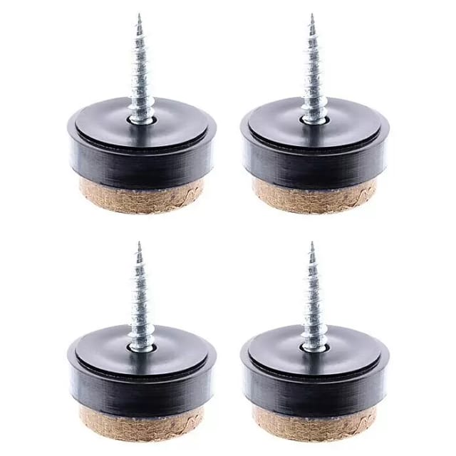 Wagner Filzgleiter 12-teilig QuickClick Syno Slim Ø 17 mm Schwarz-Braun