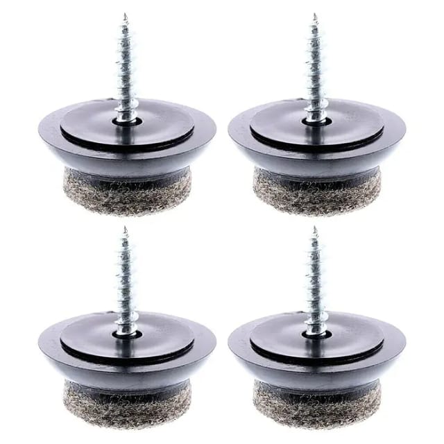 Wagner Filzgleiter 12-teilig QuickClick Ultrasoft Slim Ø 20 mm Schwarz-Grau