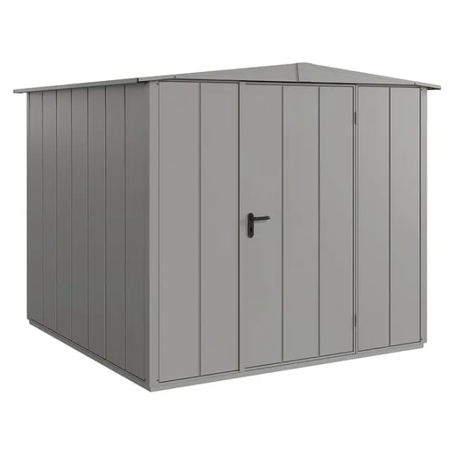 Hörmann Gerätehaus Elegant mit Satteldach Typ 2 RAL9007 Graualuminium Einzeltür