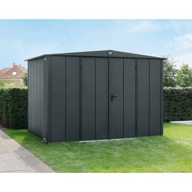 Hörmann Gerätehaus Elegant mit Satteldach Typ 3 RAL7016 Anthrazitgrau Doppeltür