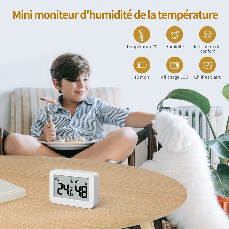 Mini-hygrometer-thermometer Für Innenräume, °c, Keller/gewächshaus/schlafzimmer/reptilienbereich.