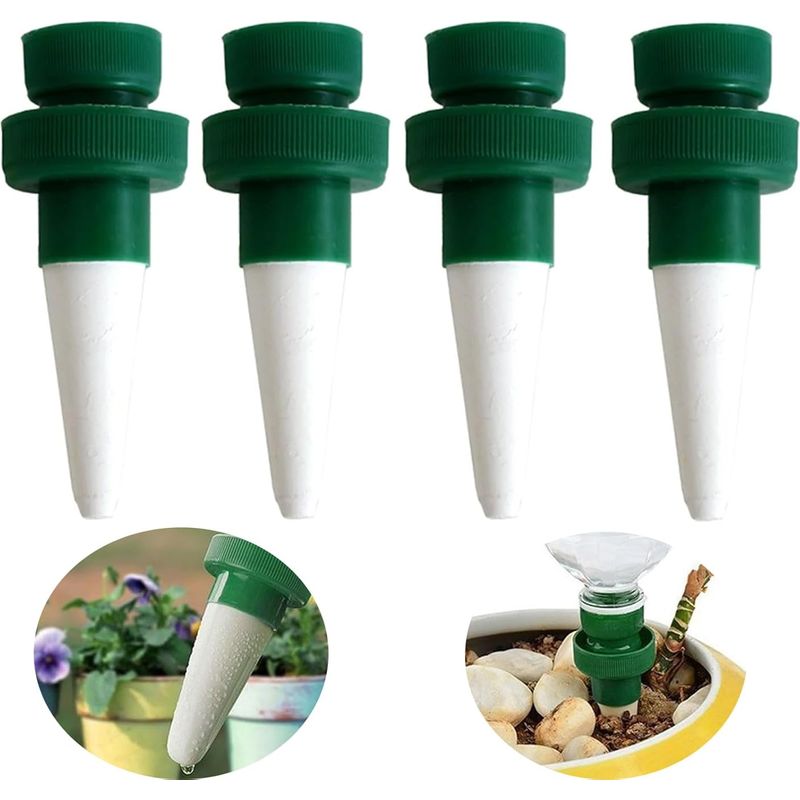 4 Glas-bewässerungskugeln, Automatische Bewässerung, Für Zimmer-/gartenpflanzen, Urlaub