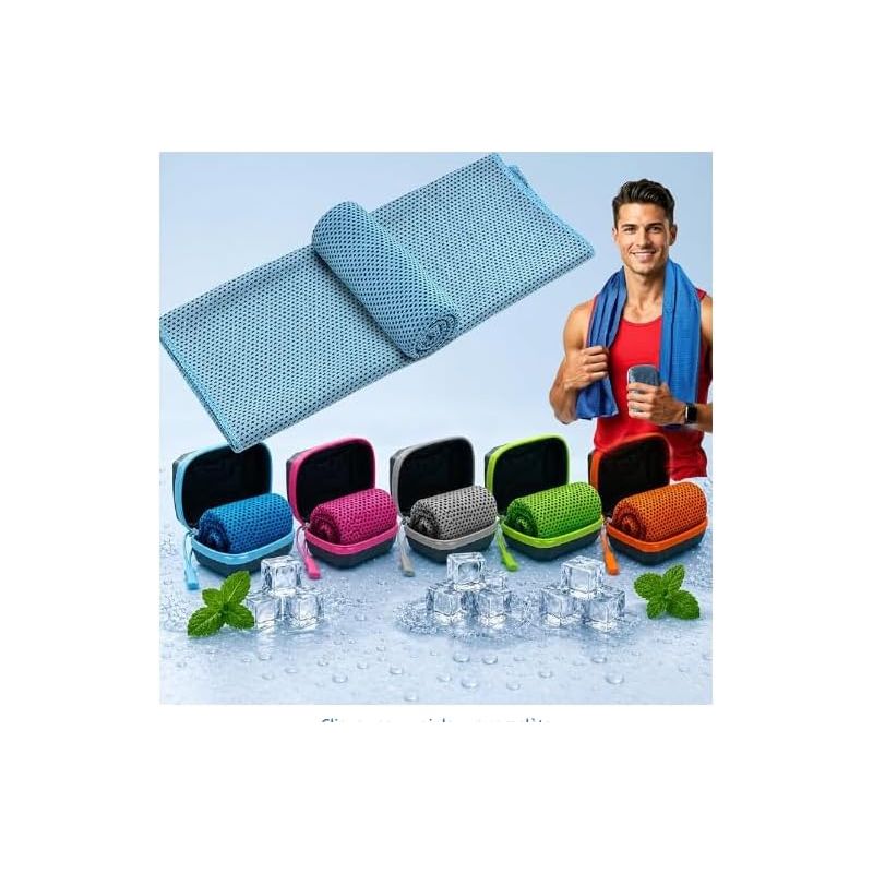 Kühlende Handtücher 30x80cm, Mit Eva-box, Mikrofaser, Sport/fitness/reise (b).