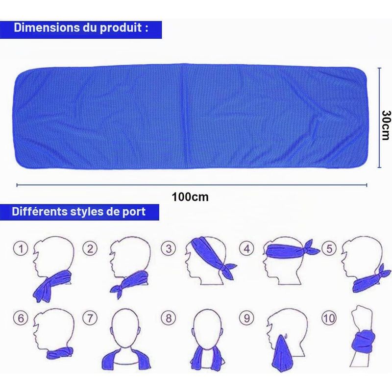 Kühlendes Handtuch, Mikrofaserhandtuch, Sporthandtuch, Schnelltrocknendes Kühlhandtuch Für Sport, Reisen, Strand, Camping Usw.