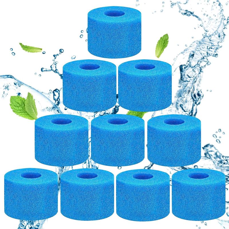 10 Wiederverwendbare, Waschbare S1-schaumstofffilter Für Whirlpools/pools