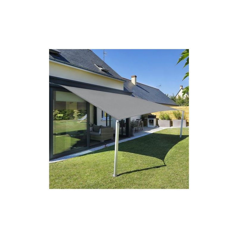 3x4m Graues Rechteckiges Sonnensegel, Wasserdichtes Material, 95% Uv-schutz, Sonnensegel Für Den Außenbereich, Garten & Terrasse