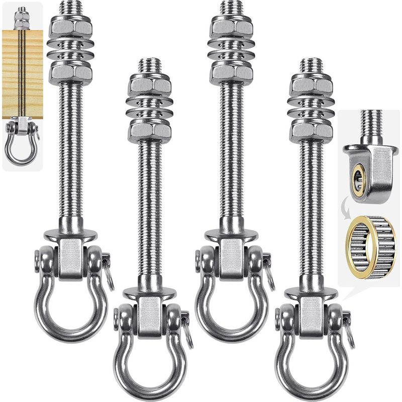 Aufhängehaken, 17,5 Cm Lang, 180° Drehbar, Tragkraft 680 Kg, Decken-/balkenmontage Für Hängematte, Yogastuhl, Boxsack