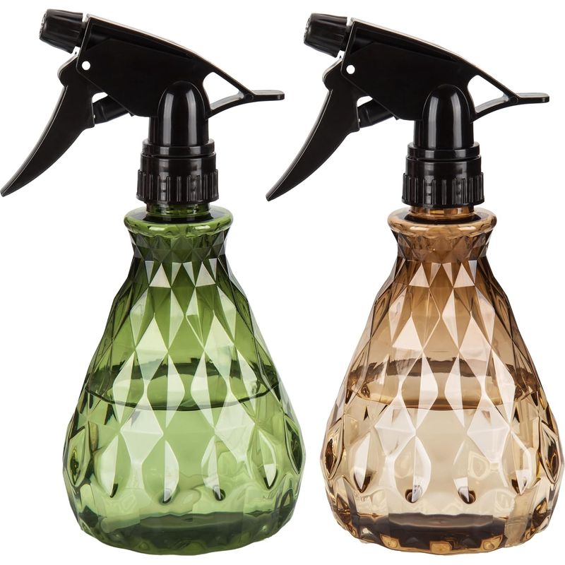 Vwoqiy 2er-set Wiederbefüllbare 500-ml-leerflaschen, Braun + Grün, Garten/reinigung