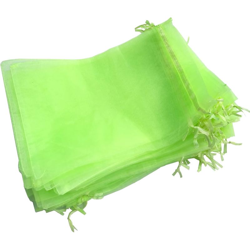 50 Organza-fruchtschutzbeutel 40×30 Cm Mit Kordelzug, Atmungsaktive Beutel Für Weintrauben Zum Schutz Vor Insekten Und Vögeln