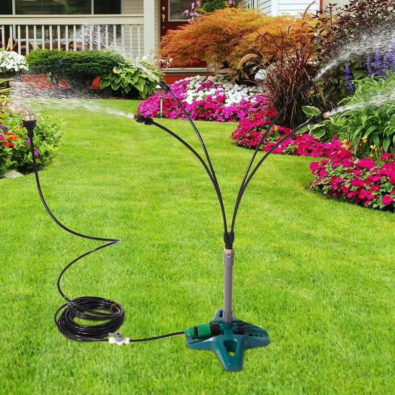 Grüner, Freistehender Nebelventilator, 68,6 X 25 X 20,7 Cm, Tragbar Für Terrasse/garten/pool/grillplatz/party