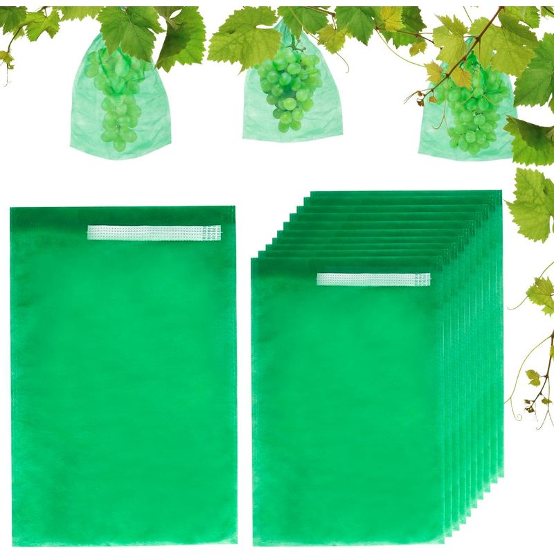 100 Obstschutzbeutel 20×30 Cm Aus Organza Mit Kordelzug, Schützen Weintrauben Vor Insekten Und Vögeln, Gemüsegarten