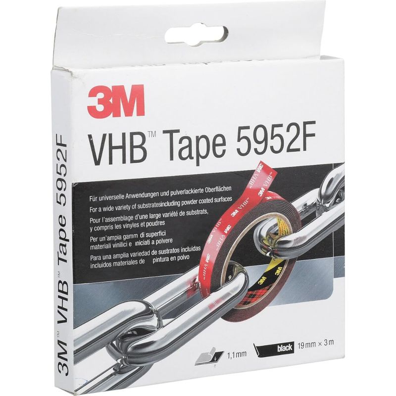 3m 5952f Doppelseitiges Schaumstoffklebeband, 19 Mm X 3 M, Haftung Auf Lack/metall/glas