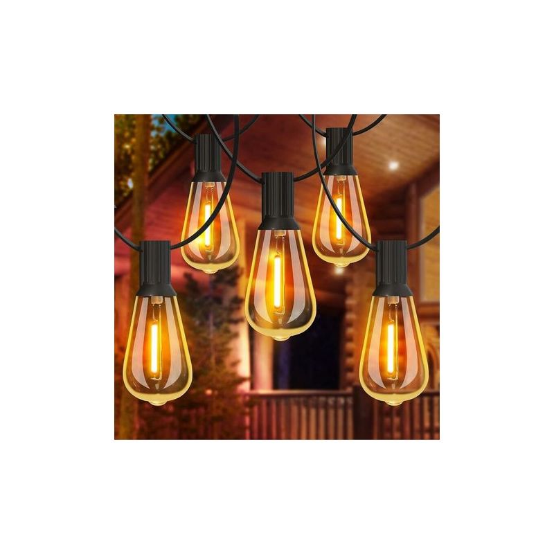 Jusch – 30 M Lichterkette Für Den Außenbereich – 50 St38 Led-lampen – 2200 K Warmweiß – Wasserdicht Und Wetterfest – Für Partys Und Terrassen