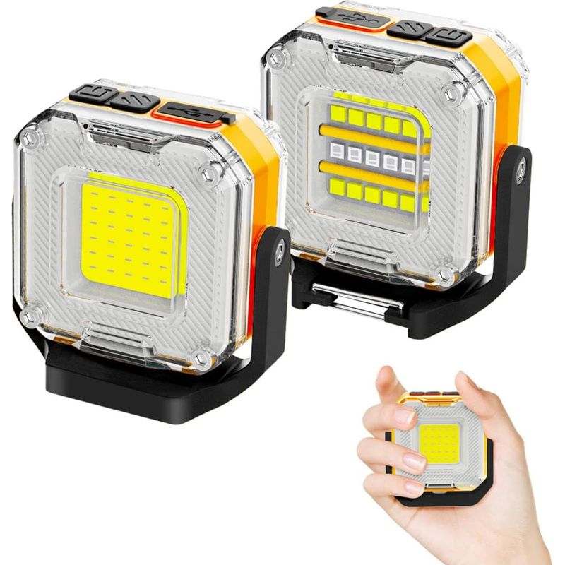 Mini-led-projektor, Wiederaufladbar, 2er-pack, 1500 Mah, 8 Modi, 1200 Lumen