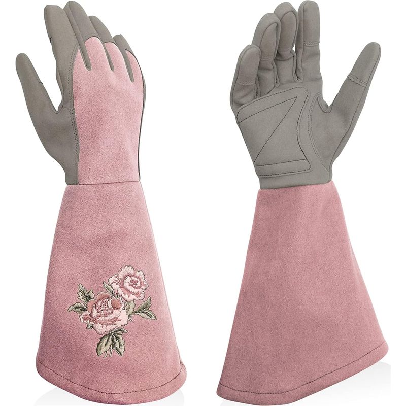 Gartenhandschuhe Aus Synthetischem Leder Für Damen, Dornenfest, Durchstichfest, Für Den Längeren Einsatz.