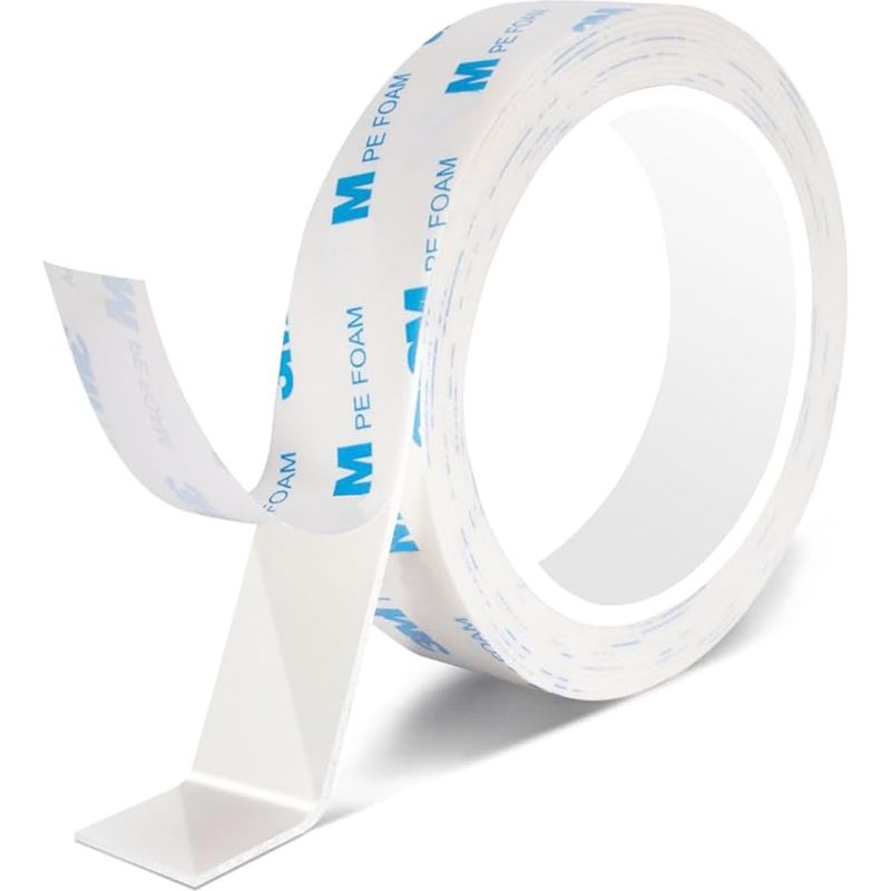 Kinoco Extra Starkes Doppelseitiges Klebeband Zur Montage - Pe-schaum - Dauerhaft Befestigt Für Den Innen- Und Außenbereich (20 Mm X 3 M)
