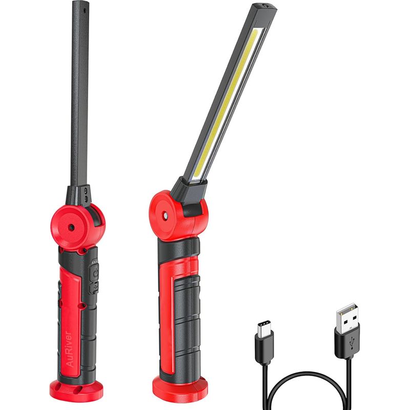 4000-mah-cob-taschenlampe Mit 3 Leuchtmodi, 120°-magneten, Für Reparaturen/werkstatt/notfälle