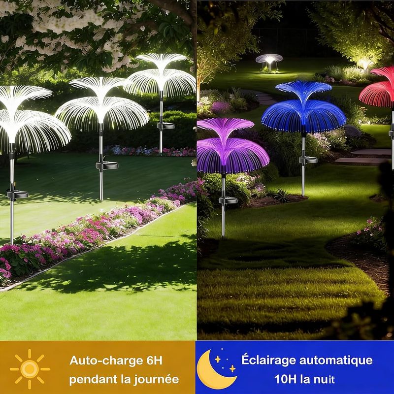 Solar-quallenlampen, 7 Farben, Wasserdicht, Für Garten/weihnachten/innenhof/einfahrt/rasen.