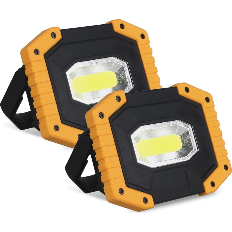 2 X 30w 2000lm 5200mah Scheinwerfer, 3 Modi, Usb, Camping/baustelle/garage