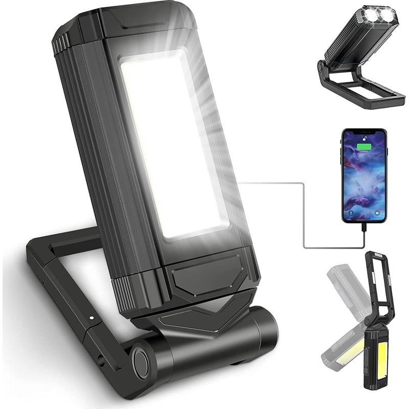 Wiederaufladbare Arbeitsleuchte Mit 7 Modi, Magnetisch, Ipx6, Für Garage/camping