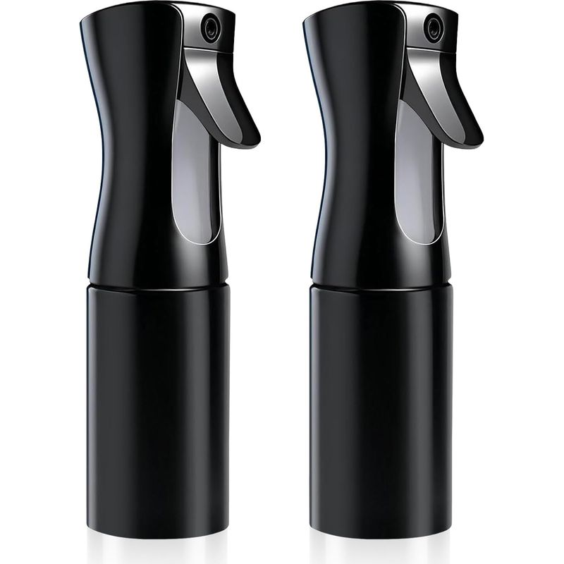 Set Mit 2 Wassersprühflaschen, 200 Ml, Feiner, Kontinuierlicher Nebel, Für Pflanzen/reinigung/alkohol, Schwarz