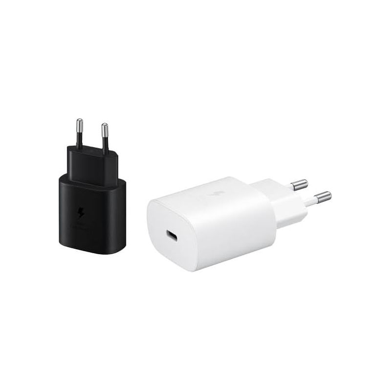 Usb-c-ladegerät, 25-w-ultraschnell-netzteil, Usb-c-auf-usb-adapter, Samsung-schnellladegerät, Original, Kabellos, Schwarz
