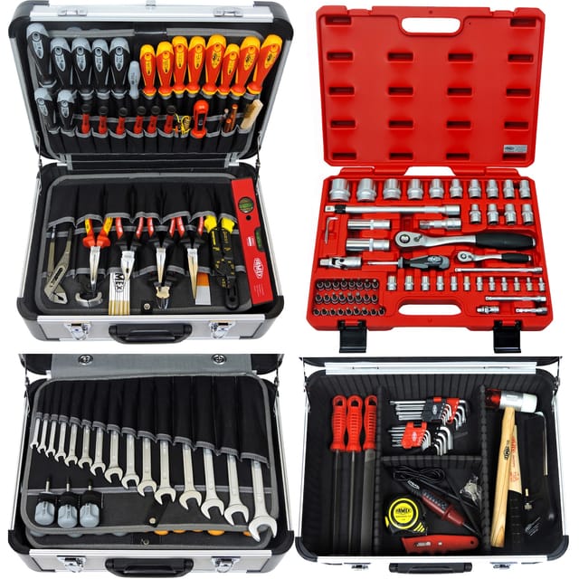Famex Werkzeugkoffer 418-18 Professional 195-teilig mit Werkzeugset Gefüllt
