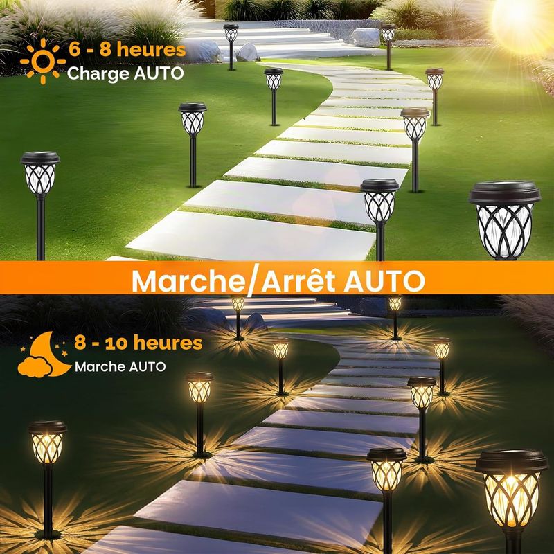 6 Automatische, Wasserdichte Solar-außenleuchten Für Garten, Rasen, Wege, Terrasse Und Einfahrt.