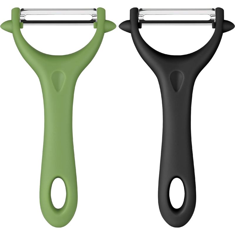 Universal-edelstahl-schäler, Gemüse- Und Obstschäler Mit Ergonomischem Griff, Kartoffel- Und Karottenschäler (schwarz + Grün)