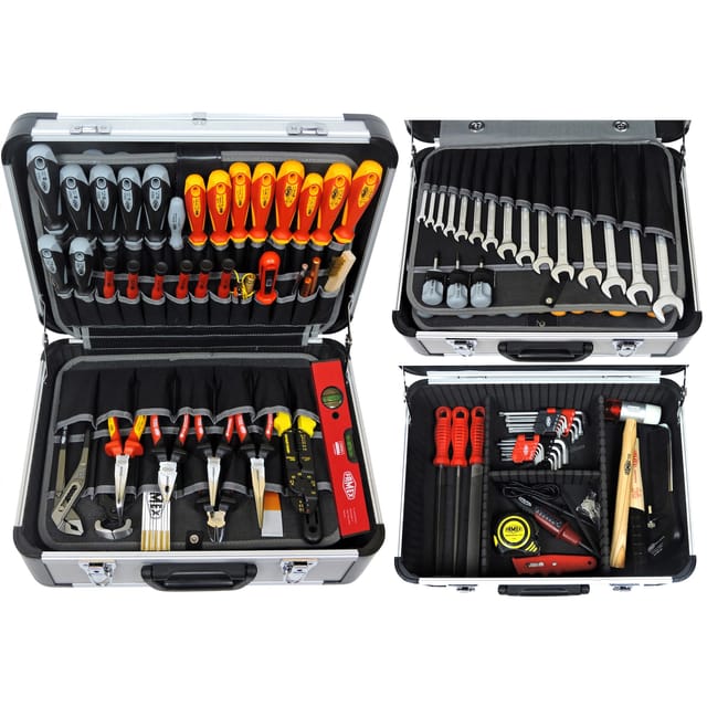 Famex Werkzeugkoffer 418-88 Professional 128-teilig mit Werkzeugset Gefüllt