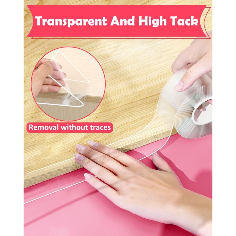 Transparenter Tischeckenschutz 1m, Möbeleckenschutz, Selbstklebendes Nano-klebeband, 1 Mm Dicke.