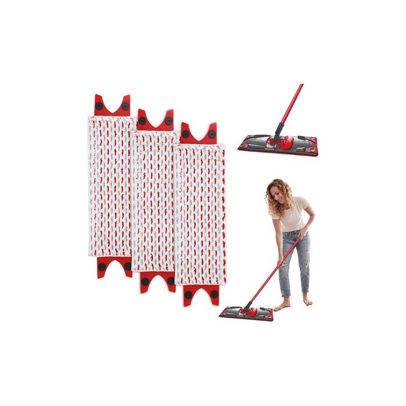 3-teiliges Nachfüllpack Für Vileda Mikrofaser-mopp – Saugfähig 36 X 13 Cm – Gründliche Reinigung – Hitzebeständig Bis 60 °c