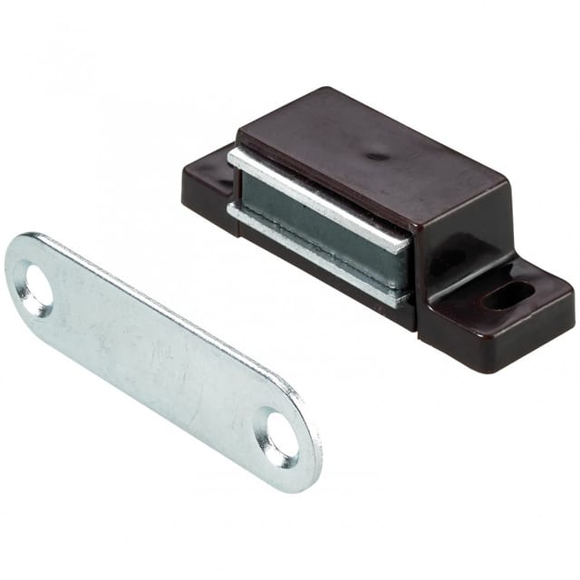 Magnetschnäpper Gegenplatte starr 4 kg - 5 kg Kunststoff Braun 10 Stück