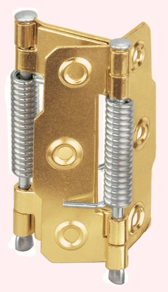 Hettich Pendeltürbeschlag 19 mm - 30 mm Stahl vermessingt 2 Stück