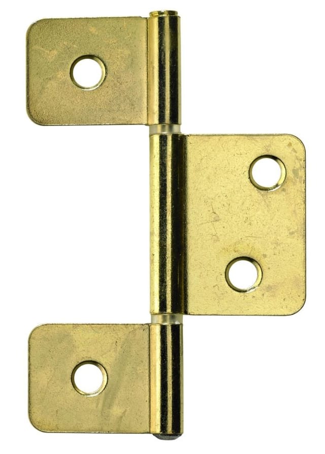 Hettich Lamellentürscharnier 88 mm x 29 mm Stahl vermessingt 2 Stück