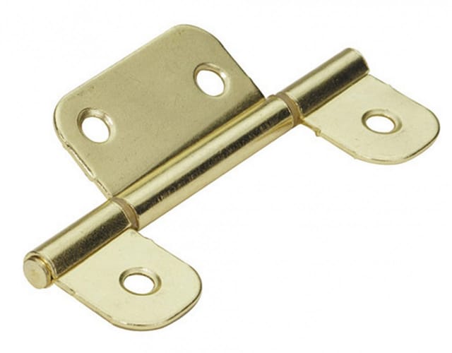 Hettich Lamellentürscharnier 81 mm x 22 mm Stahl vermessingt 3 Stück