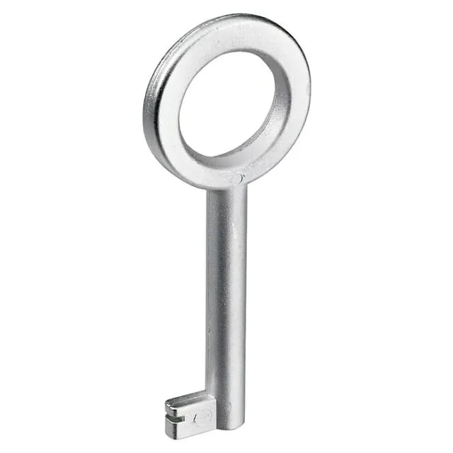 Hettich Nutbart-Schlüssel Stahl matt-vernickelt