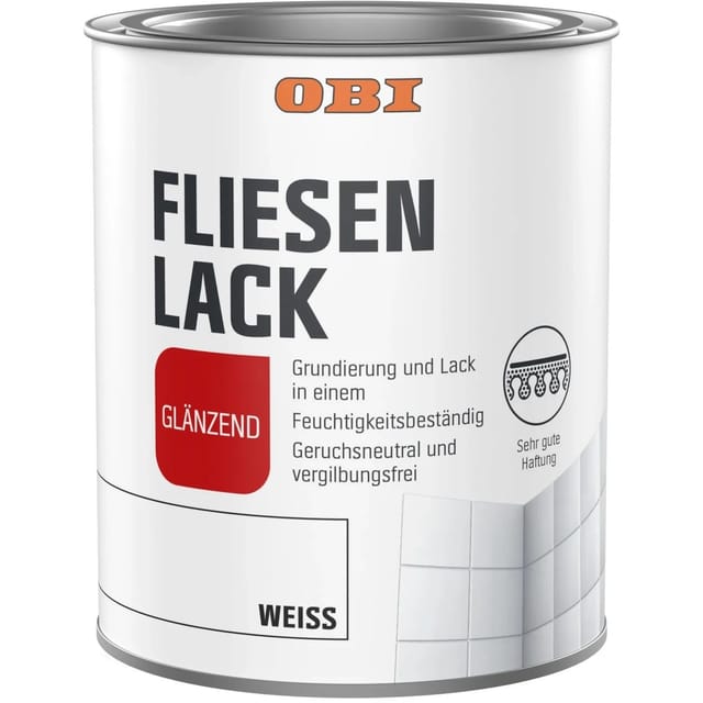 OBI Fliesenlack Weiß Glänzend 750 ml