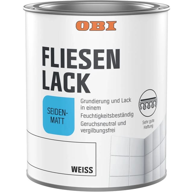 OBI Fliesenlack Weiß Seidenmatt 750 ml