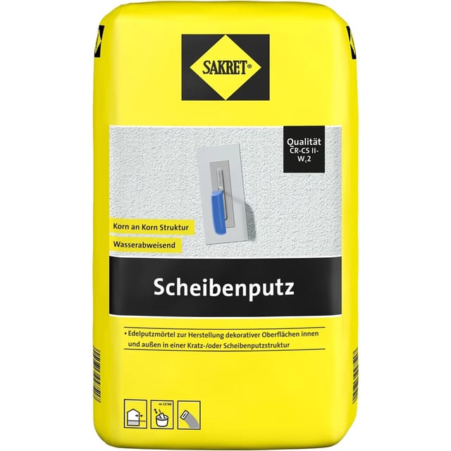 Sakret Scheibenputz Weiß 2 mm Körnung 25 kg
